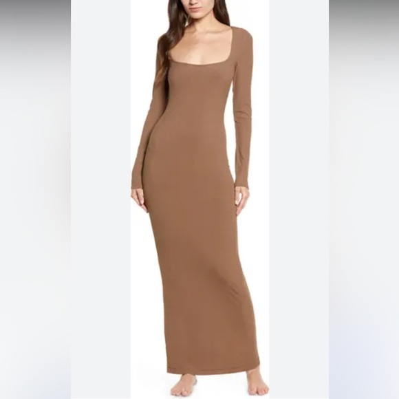 SKIMS Soft Lounge Long-Sleeve Dress Size Medium - Picture 1 of 8